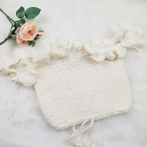 Very Cute Handmade Off Shoulder Crochet Crop Top